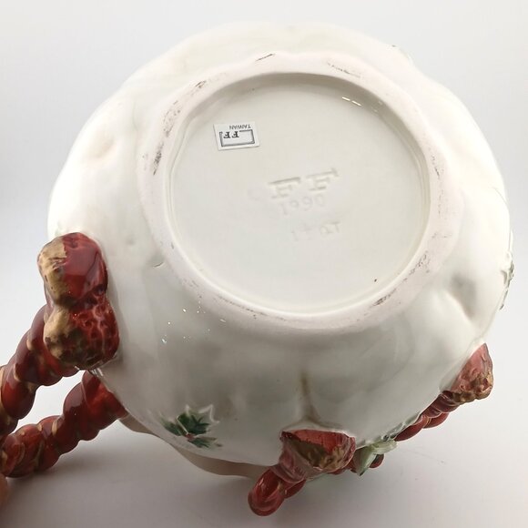 Fitz & Floyd 1990 Old World Santa Christmas Bag Pitcher Mint Cond Boxed - Picture 8 of 9